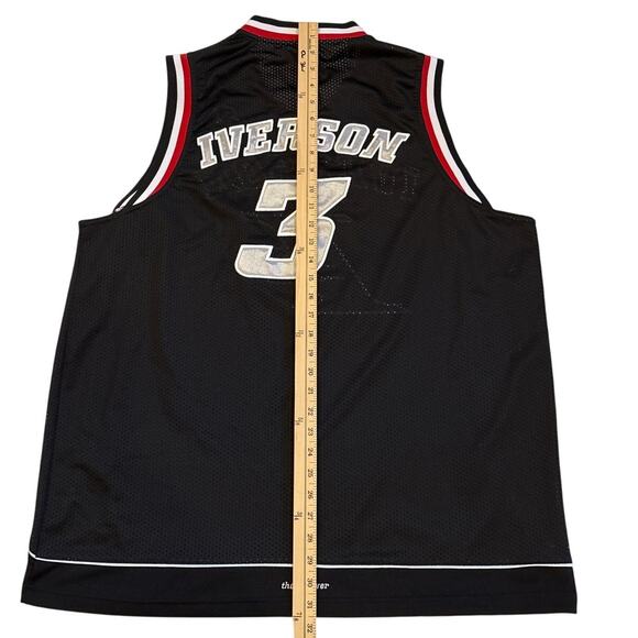 Reebok Authentic Edition Allen Iverson Basketball Jersey Mens XL Black *READ* - Picture 7 of 9